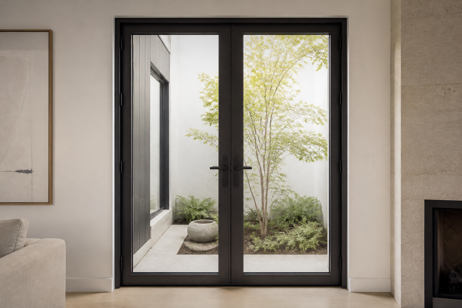 VLX 100 Double Swing / French Door in San Antonio, TX | Lightwell Windows San Antonio - detail 6